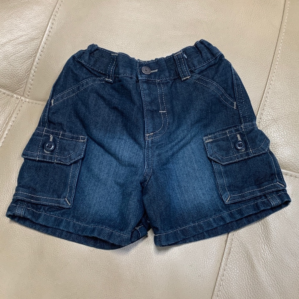 Cargo Style Jean Shorts, 18 mo